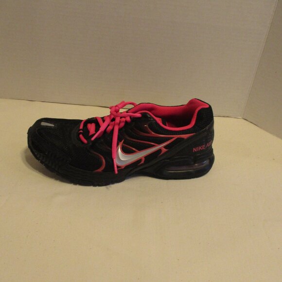 Nike Air Woman Size 9.5 Black Pink Lace Up Running Shoes - Picture 5 of 12